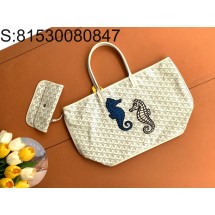[엠플러스] 고야드 해마 쇼퍼백 28*15*47cm 화이트 Goyard