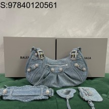 [dxg] 발렌시아가 르 카골 라인스톤 데님 숄더백 33cm 블루 