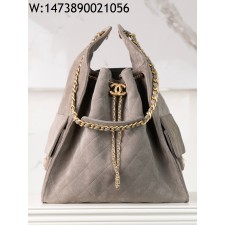 [JD] 샤넬 25C 핸드백  금장 스웨이드 골드 메탈 그레이 미디엄 40*30*15cm