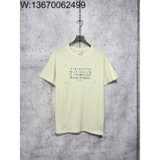 [사슬공장] 마르지엘라 SS25 로고 프린트 반팔티 베이지