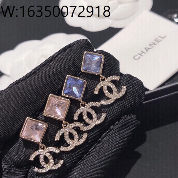 AGG 샤넬 CC로고 큐백 스퀘어 귀걸이 2컬러