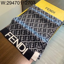 AGG 펜디 올 오버 FF로고 모노그램 스카프 32*200cm 블랙