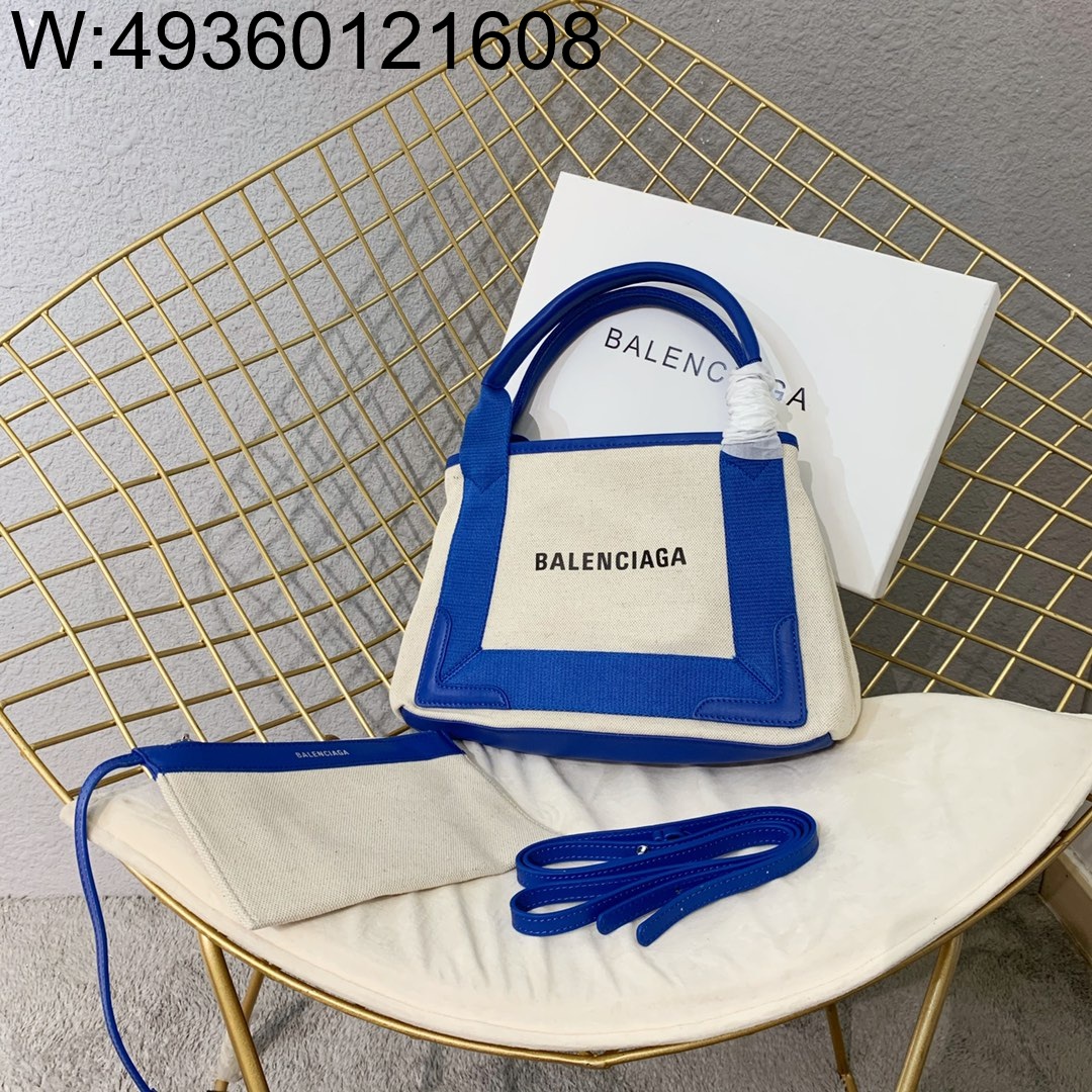[dxg] 발렌시아가 캔버스 스몰 토트백 26*20*9cm 블루
