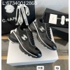 [DXJ] 샤넬 믹스드 파이버 샤이니 카프스킨 스웨이드 카프스킨 스니커즈 블랙 6cm