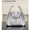 [JD] 샤넬 25 미니 핸드백 그레인드 카프스킨 실버 메탈 실버 20*22*12.5cm