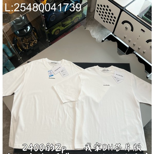 V공장 아크네 스튜디오 미니 모노그램 반팔티 화이트