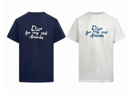 [잔디집2] DIOR 디올 프렌즈 로고 자수 반팔 (화이트, 네이비)