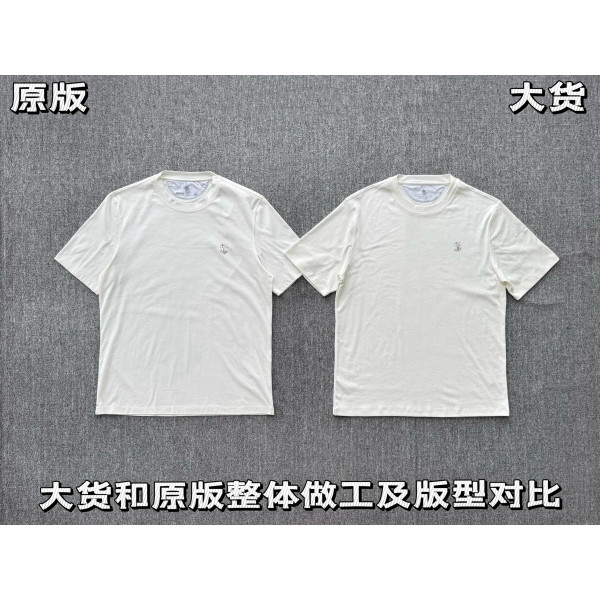 [화가셀러] Brunello Cucinelli 브루넬로 쿠치넬리 로고 자수 코튼 반팔티