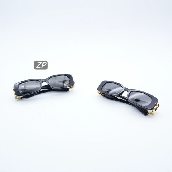 [조지셀러] 발렌시아가 BB 더블B 메탈 로고 스퀘어 선글라스 BB0096S (블랙)
