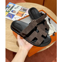 찡댄 에르메스 시프레 스웨이드 마롱 에벤 브라운 여성