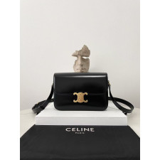 블랙프레임공장 셀린느 클래식 트리옹프 미디움 백 22×16×7cm 블랙