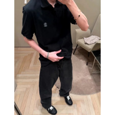 [985셀러] 브루넬로 쿠치넬리 블랙 자수 폴로